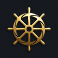 Monoflowtrigger Golden Ship Wheel Logo